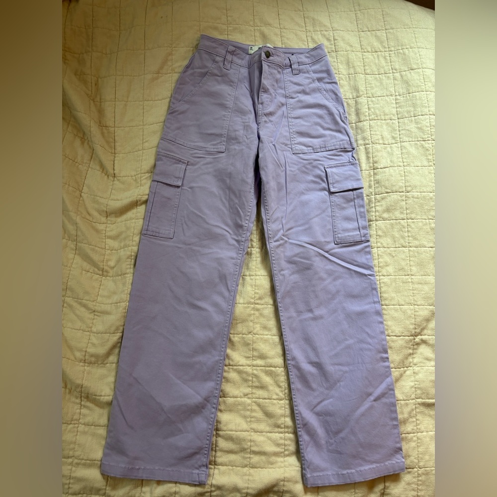 Hollister High Rise Utility Dad Pants Purple size 3